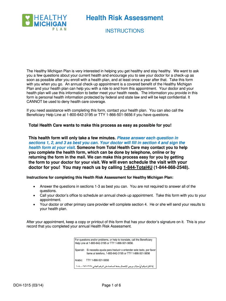  DCH 1315 Healthy Michigan Assessment FINAL PLAN COPY 4 28 14docx 2014