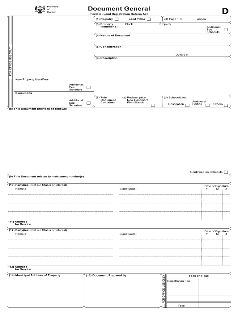 Dnr Form Ontario