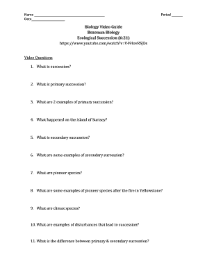 Bozeman Science Video Worksheet Answers  Form