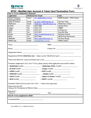 MT02 MediNet User Account and Token Card Termination Form 05102015