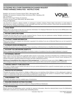 Voya Outgoing Rollover Form