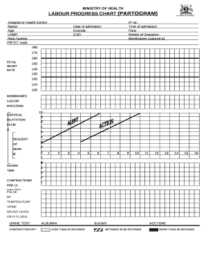 Recent Uganda Ministry of Health Partogram  Form