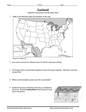 Gasland Worksheet Answer Key  Form