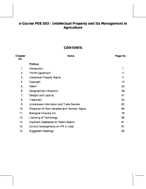 Intellectual Property and Its Management in Agriculture PDF  Form