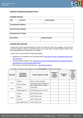 Student Financial Declaration Form Revised V7