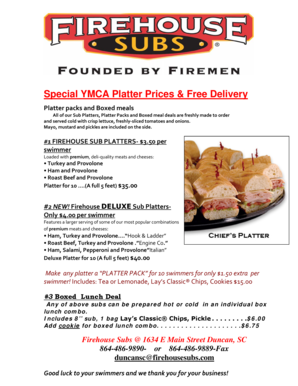 Firehouse Subs Menu with Prices PDF  Form