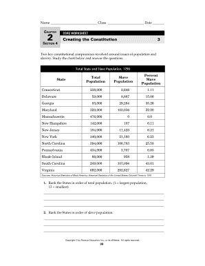 Creating the Constitution Worksheet Answer Key  Form