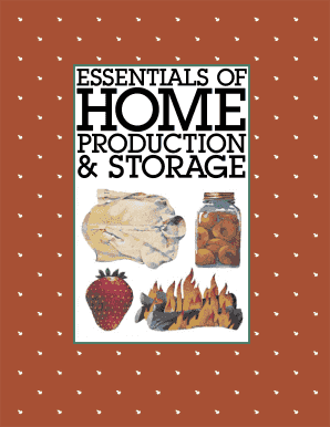 Essentials of Home Production and Storage  Form