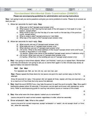 Smmse PDF  Form