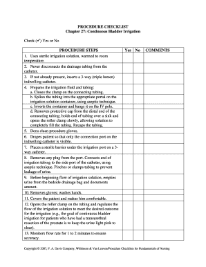 Irrigation Checklist Template  Form
