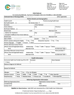 Ccac Referral Form Ottawa