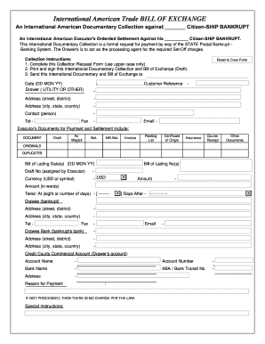 Bill Of Exchange Template Fill Out And Sign Printable Pdf Template Signnow
