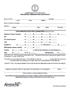 Hilltop Preschool  Form