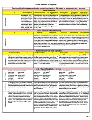 Job Family Matrix Template  Form