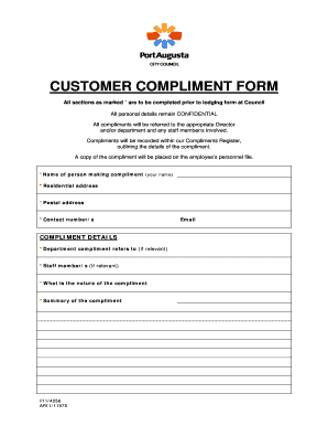 Compliment Form