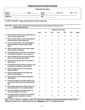 Problem Behavior Survey DOC  Form