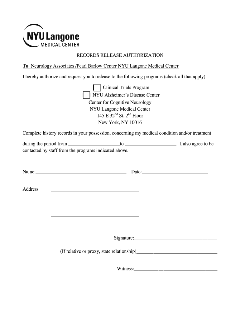 Barlow Center  Form