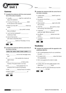 Complete the Sentences with the Correct Present Form