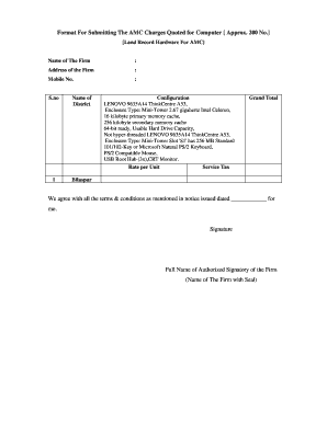 Computer Amc Quotation Format