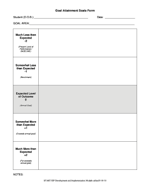 Goal Attainment Scale Form Mecosta Osceola ISD