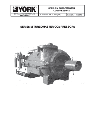 York Turbomaster Compressor  Form