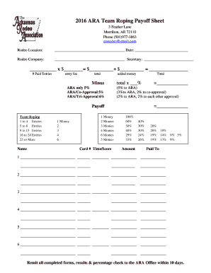  ARA Team Roping Payoff Sheet Bstaticsecurewebsiteb 2016