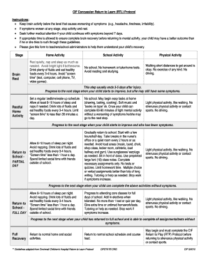 CIF Concussion Return to Learn RTL Protocol  Form