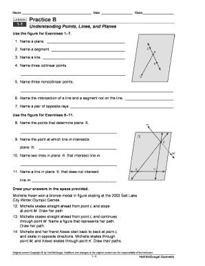 Understanding Points Lines and Planes  Form