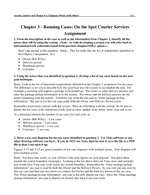 On the Spot Courier Services Case Study Answers  Form