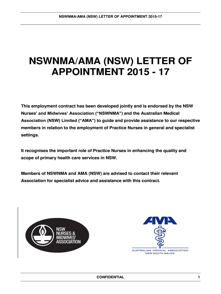  NSWNMAAMA NSW LETTER of APPOINTMENT 17 2017-2024