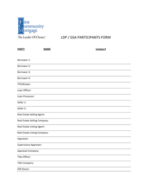 Ldp Gsa Form