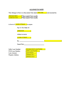 Allonge Example  Form