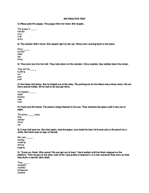 Sri Test Online for  Form