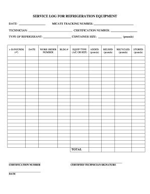Get and Sign Log Sheets Printable  Form