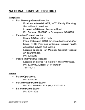 Port Moresby General Hospital Vacancies  Form