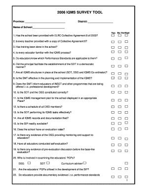 Completed Iqms Forms