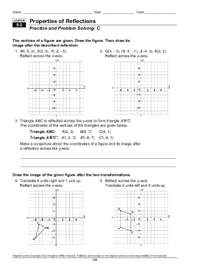 Lesson 2 2 Reflections Answer Key  Form