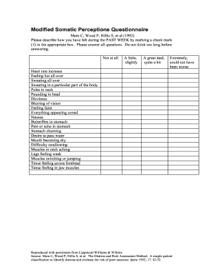 Modified Somatic Perception Questionnaire PDF  Form