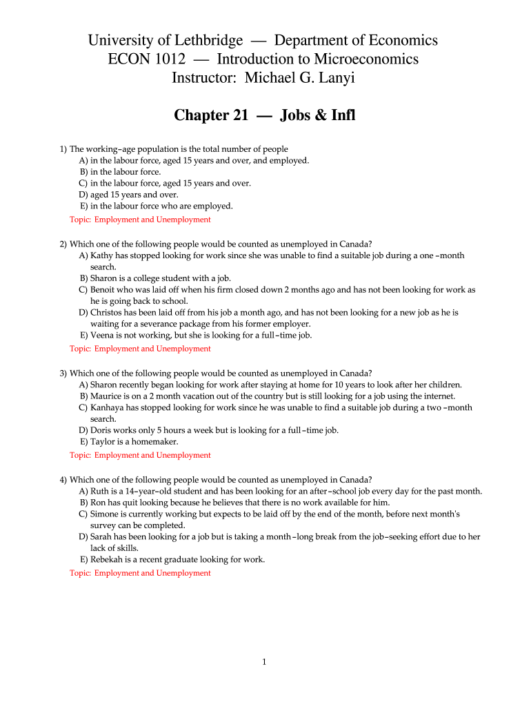 Lethbridge Econ 102 Chapter 21  Form