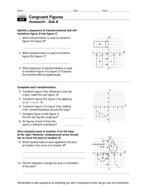 Lesson 9 5 Congruent Figures Answer Key  Form