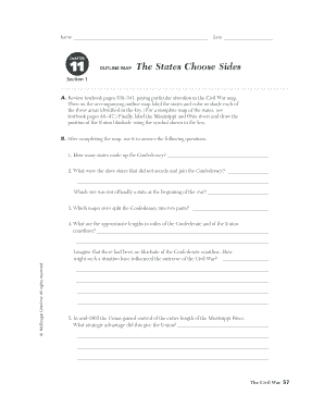 The States Choose Sides Answer Key  Form