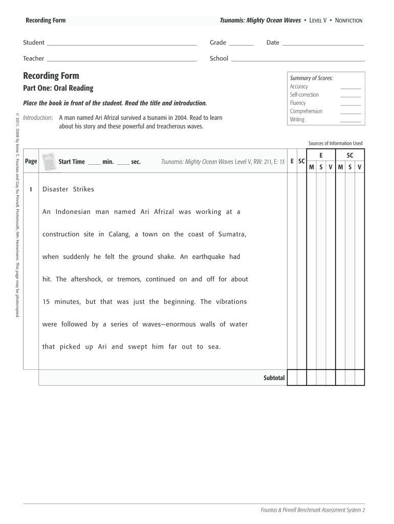 Tsunamis Mighty Ocean Waves PDF  Form