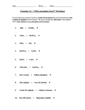 Chemistry 11 Will a Precipitate Form Pgsssd57bcca