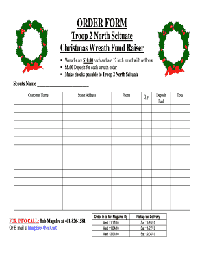 Wreath Order Form