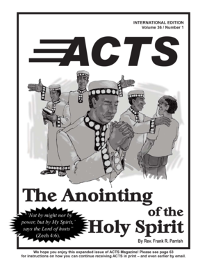 The Anointing of the Holy Spirit World MAP  Form
