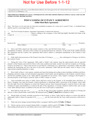 Rent Back Agreement Template  Form