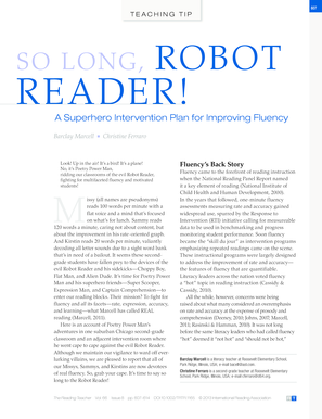 So Long Robot Reader a Superhero Intervention Plan for Improving Fluency  Form