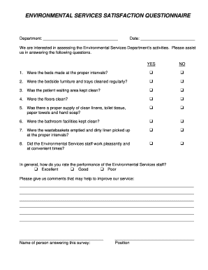 Housekeeping Feedback Form