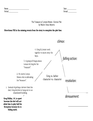 The Treasure of Lemon Brown Plot Diagram  Form