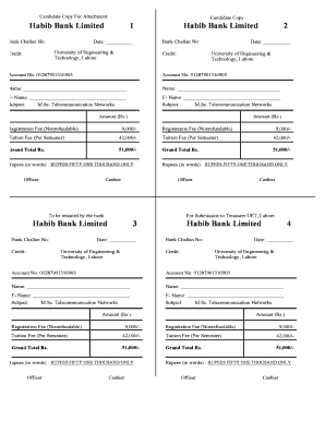 Uet Challan Form